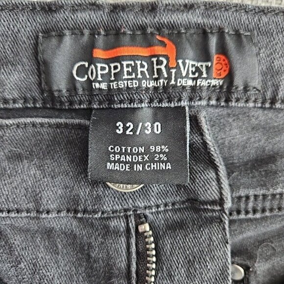 Copper Rivet Jeans Men's Size 32x30 Black Distressed Stretch RN# 140689 - Picture 3 of 16